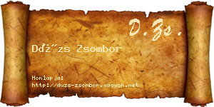 Dúzs Zsombor névjegykártya
